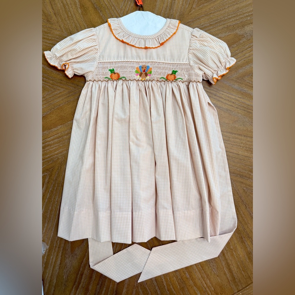 Remember Nguyen Smocked Turkey Dress 4T
